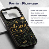 Celestial Lantern Botanical Decorative Design Custom Name Protective Phone Case Mobile Cover Durable Everyday Smartphone Shock Resistant
