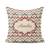 Custom Name Soft Watercolor Abstract Trellis Seamless Name Cute Square Filled Cushion Throw Pillow Sofa Bed Home Decor Zip Washable UK Made
