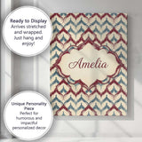 Personalised Name Soft Watercolor Abstract Custom  Unique Gift Idea Elegant Feature Canvas Wall Art Print Decor Picture Ready to Hang