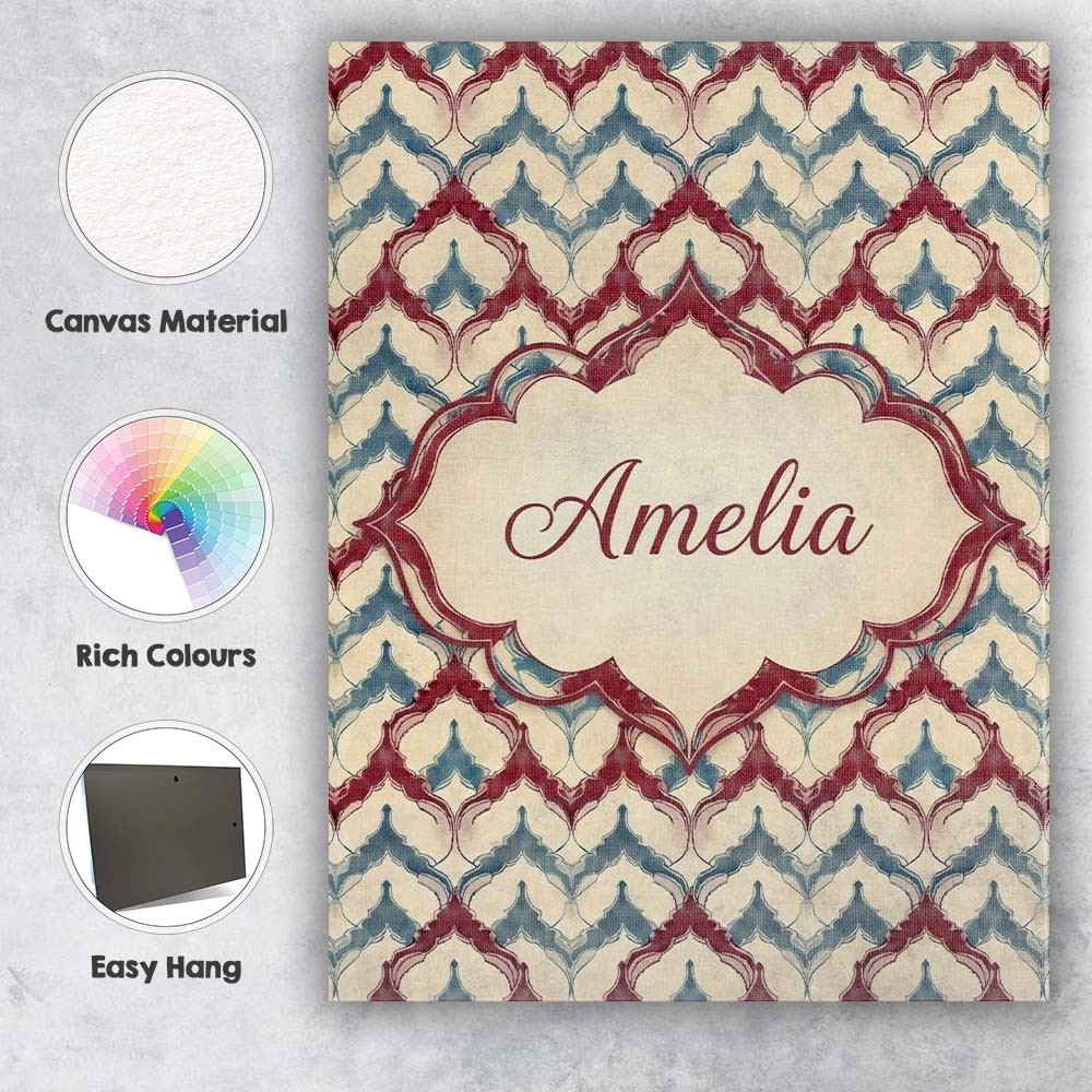 Personalised Name Soft Watercolor Abstract Custom  Unique Gift Idea Elegant Feature Canvas Wall Art Print Decor Picture Ready to Hang