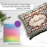 Custom Name Soft Watercolor Abstract Trellis Seamless Name Cute Square Filled Cushion Throw Pillow Sofa Bed Home Decor Zip Washable UK Made