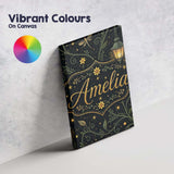 Personalised Name Celestial Lantern Botanical Firefly Night Seamless Custom  Home Canvas Wall Art Print Decor Picture Ready to Hang