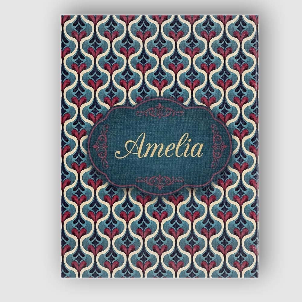 Personalised Name Stylish Geometric Teardrop Custom Bespoke  Contemporary Display Canvas Wall Art Print Decor Picture Ready to Hang
