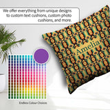 Custom Name Southwest Inspired Pattern in Green and Red Seamless Square Filled Cushion Throw Pillow Sofa Bed Home Decor Zip Washable UK Made