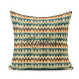 Custom Name Abstract Watercolor Stripe Pattern in Teal and Cream Square Filled Cushion Throw Pillow Sofa Bed Home Decor Zip Washable UK Made