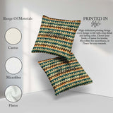 Custom Name Abstract Watercolor Stripe Pattern in Teal and Cream Square Filled Cushion Throw Pillow Sofa Bed Home Decor Zip Washable UK Made