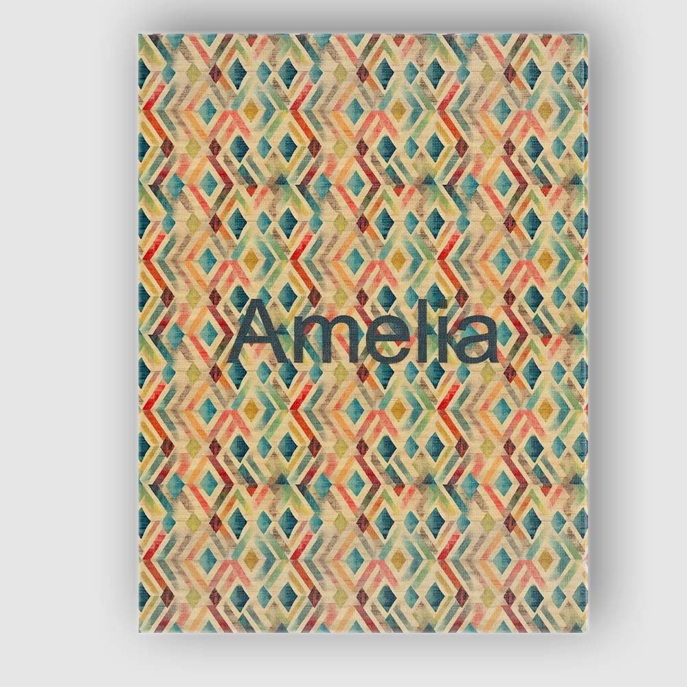 Personalised Name Abstract Geometric Custom Premium Decorative Design Modern Room Accent Canvas Wall Art Print Decor Picture Ready to Hang
