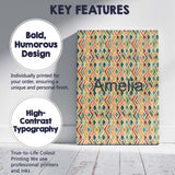 Personalised Name Abstract Geometric Custom Premium Decorative Design Modern Room Accent Canvas Wall Art Print Decor Picture Ready to Hang