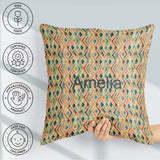 Custom Name Abstract Geometric Diamond in Soft Multicolor Tones Square Filled Cushion Throw Pillow Sofa Bed Home Decor Zip Washable UK Made