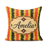 Custom Name Rough Brush Stripe Pattern in Red and Black Seamless Square Filled Cushion Throw Pillow Sofa Bed Home Decor Zip Washable UK Made