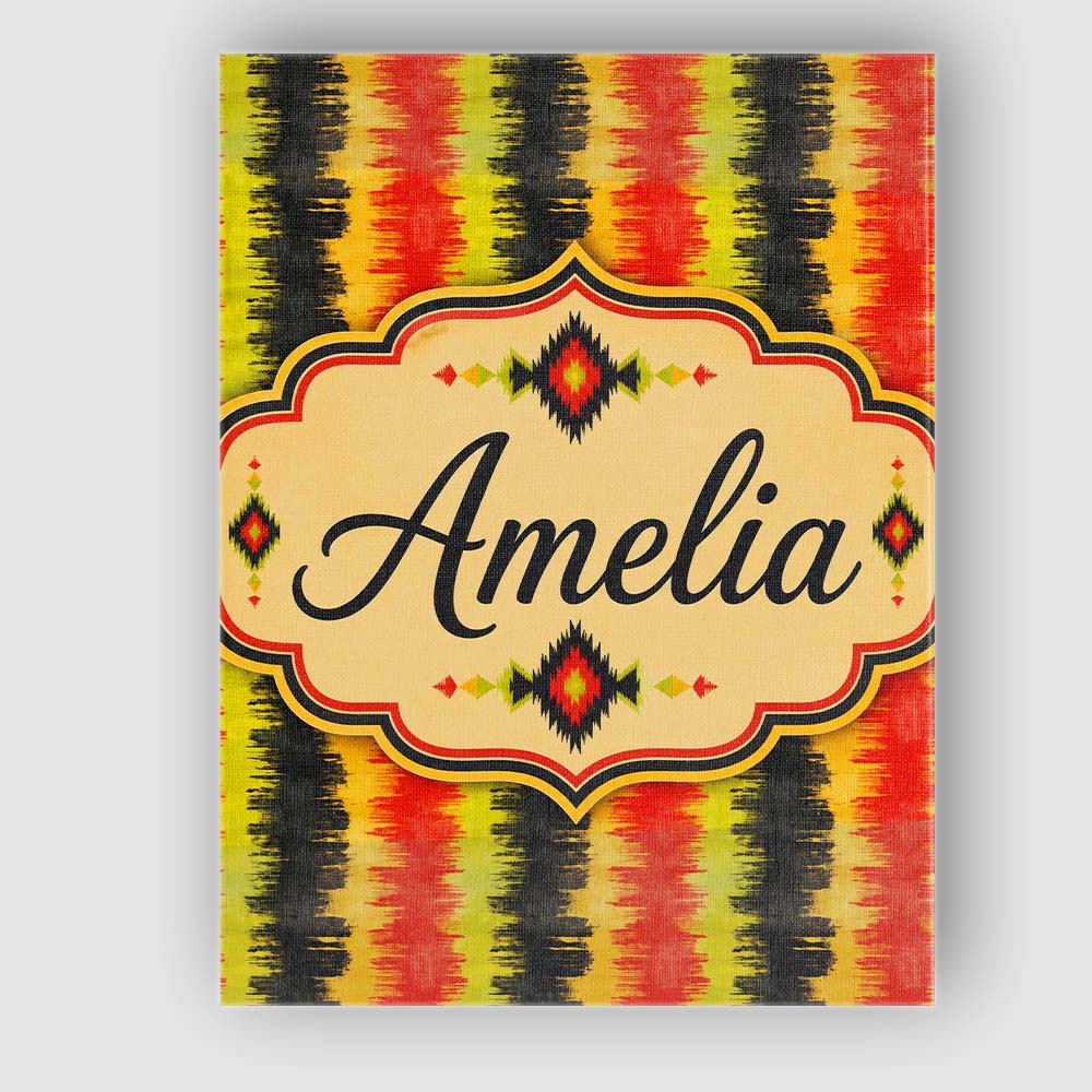 Personalised Name Rough Brush Stripe Custom Premium Decorative Design Modern Room Accent Canvas Wall Art Print Decor Picture Ready to Hang