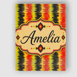 Personalised Name Rough Brush Stripe Custom Premium Decorative Design Modern Room Accent Canvas Wall Art Print Decor Picture Ready to Hang