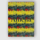 Personalised Name Grunge Paint Stroke Custom Modern Room Accent Creative Decorator Style Canvas Wall Art Print Decor Picture Ready to Hang