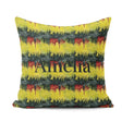 Custom Name Grunge Paint Stroke in Yellow Red and Black Seamless Square Filled Cushion Throw Pillow Sofa Bed Home Decor Zip Washable UK Made