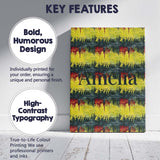 Personalised Name Grunge Paint Stroke Custom Modern Room Accent Creative Decorator Style Canvas Wall Art Print Decor Picture Ready to Hang