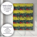 Personalised Name Grunge Paint Stroke Custom Modern Room Accent Creative Decorator Style Canvas Wall Art Print Decor Picture Ready to Hang