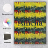 Personalised Name Grunge Paint Stroke Custom Modern Room Accent Creative Decorator Style Canvas Wall Art Print Decor Picture Ready to Hang