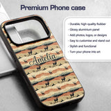 Majestic Deer in Mountain Landscape Sunset Printed Design Custom Name Protective Phone Case Mobile Cover Durable Smartphone Shock Resistant