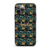 Artistic Deer Night Sky with Stars and Forest Custom Name Protective Phone Case Mobile Cover Durable Everyday Smartphone Shock Resistant
