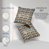 Custom Name Realistic Deer by River Woodland Scene Seamless Name Square Filled Cushion Throw Pillow Sofa Bed Home Decor Zip Washable UK Made