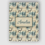 Personalised Name Elegant Deer in Misty Custom  Unique Gift Idea Modern Room Accent Canvas Wall Art Print Decor Picture Ready to Hang