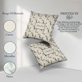 Custom Name Minimal Deer Silhouette Abstract Woodland Background Square Filled Cushion Throw Pillow Sofa Bed Home Decor Zip Washable UK Made