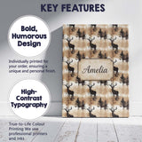 Personalised Name Rustic Deer in Woodland Custom  Unique Gift Idea Elegant Feature Canvas Wall Art Print Decor Picture Ready to Hang