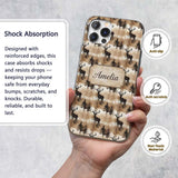 Rustic Deer in Woodland Watercolor Scene Earthy Custom Name Protective Phone Case Mobile Cover Durable Everyday Smartphone Shock Resistant