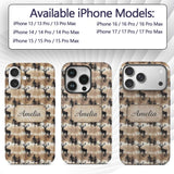 Rustic Deer in Woodland Watercolor Scene Earthy Custom Name Protective Phone Case Mobile Cover Durable Everyday Smartphone Shock Resistant