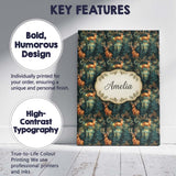 Personalised Name Majestic Deer in Deep Custom  Modern Room Accent Elegant Feature Canvas Wall Art Print Decor Picture Ready to Hang