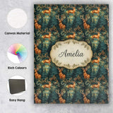 Personalised Name Majestic Deer in Deep Custom  Modern Room Accent Elegant Feature Canvas Wall Art Print Decor Picture Ready to Hang