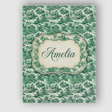 Personalised Name Classic Green Toile Custom Modern Room Accent Creative Decorator Style Canvas Wall Art Print Decor Picture Ready to Hang
