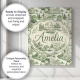 Personalised Name Elegant Countryside Custom Modern Room Accent Creative Decorator Style Canvas Wall Art Print Decor Picture Ready to Hang