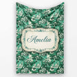 Classic Countryside Trees River Landscape Toile Seamless Pattern  Personalised Custom Name Super Soft Fleece Blanket Bed Sofa Throw