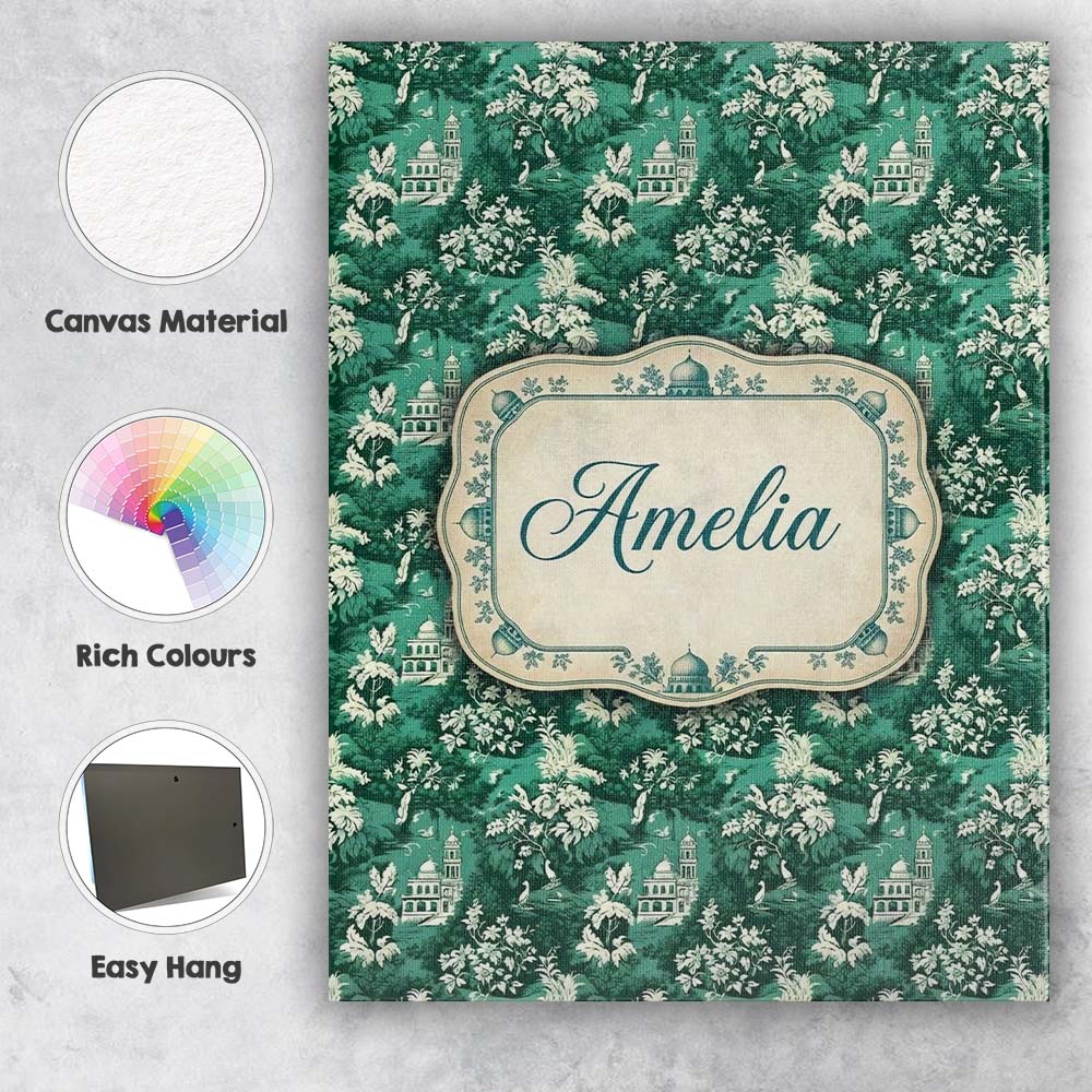 Personalised Name Classic Countryside Trees Custom  Bespoke Interior Contemporary Canvas Wall Art Print Decor Picture Ready to Hang