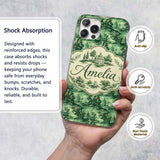 Detailed Floral Garden with Palace Scenic Toile Custom Name Protective Phone Case Mobile Cover Durable Everyday Smartphone Shock Resistant