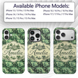 Detailed Floral Garden with Palace Scenic Toile Custom Name Protective Phone Case Mobile Cover Durable Everyday Smartphone Shock Resistant