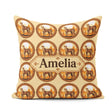 Custom Name Ornate Desert Cheetah Medallion Tribal Frame Pattern Square Filled Cushion Throw Pillow Sofa Bed Home Decor Zip Washable UK Made