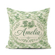 Custom Name Soft Green Countryside River Village Scenic Seamless Square Filled Cushion Throw Pillow Sofa Bed Home Decor Zip Washable UK Made