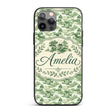 Soft Green Countryside River Village Scenic Toile Custom Name Protective Phone Case Mobile Cover Durable Everyday Smartphone Shock Resistant