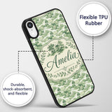 Soft Green Countryside River Village Scenic Toile Custom Name Protective Phone Case Mobile Cover Durable Everyday Smartphone Shock Resistant