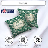 Custom Name Dark Romantic Landscape with Figures Scenic Seamless Square Filled Cushion Throw Pillow Sofa Bed Home Decor Zip Washable UK Made