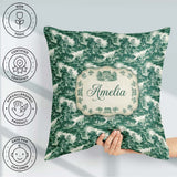 Custom Name Dark Romantic Landscape with Figures Scenic Seamless Square Filled Cushion Throw Pillow Sofa Bed Home Decor Zip Washable UK Made