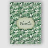 Personalised Name Bright Green Pastoral Custom  Modern Room Accent Elegant Feature Canvas Wall Art Print Decor Picture Ready to Hang