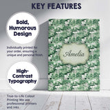 Personalised Name Bright Green Pastoral Custom  Modern Room Accent Elegant Feature Canvas Wall Art Print Decor Picture Ready to Hang