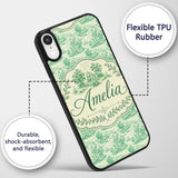 Vintage Coastal Village Ships and Trees Scenic Custom Name Protective Phone Case Mobile Cover Durable Everyday Smartphone Shock Resistant