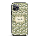 Classic Beige Green Countryside River Village Custom Name Protective Phone Case Mobile Cover Durable Everyday Smartphone Shock Resistant