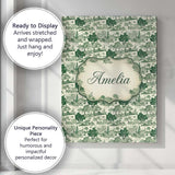 Personalised Name Elegant Garden Estate Custom  Unique Gift Idea Modern Room Accent Canvas Wall Art Print Decor Picture Ready to Hang