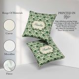 Custom Name Elegant Garden Estate Statues Toile Seamless Pattern Square Filled Cushion Throw Pillow Sofa Bed Home Decor Zip Washable UK Made
