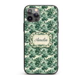 Elegant Riverside Trees and Pagoda Scenic Toile Custom Name Protective Phone Case Mobile Cover Durable Everyday Smartphone Shock Resistant